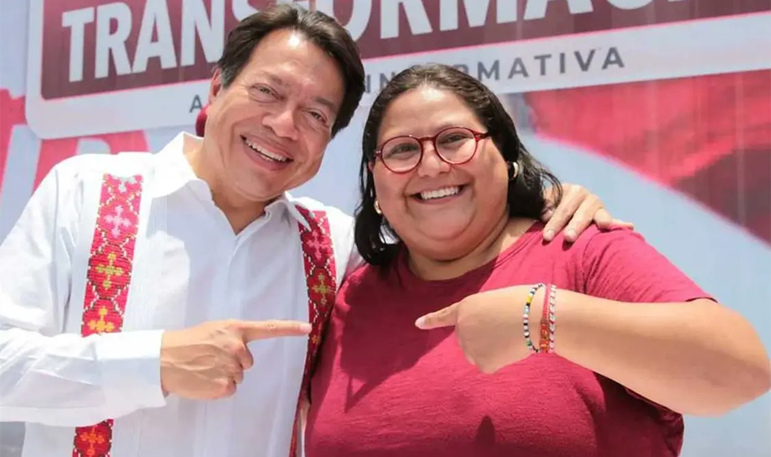Mario Delgado y Citlalli Hernández celebraron la resolución. Cortesía