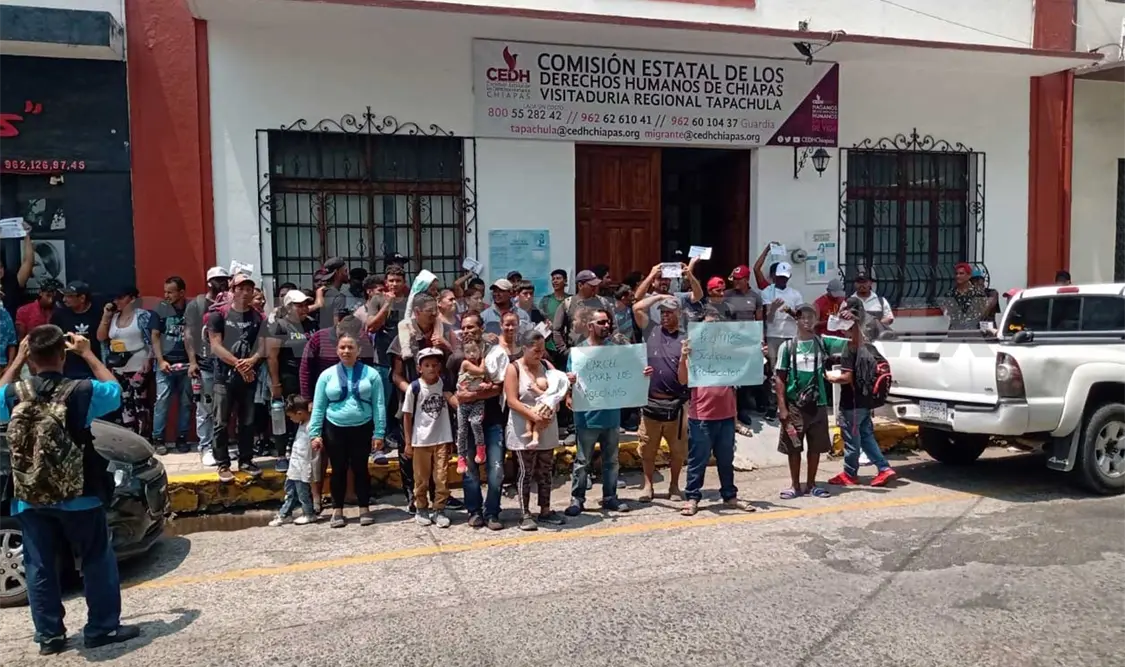 Los organizadores de la caravana presentaron una solicitud ante la CEDH, para que les otorguen vigilancia por parte de PC. Víctor Sánchez / CP