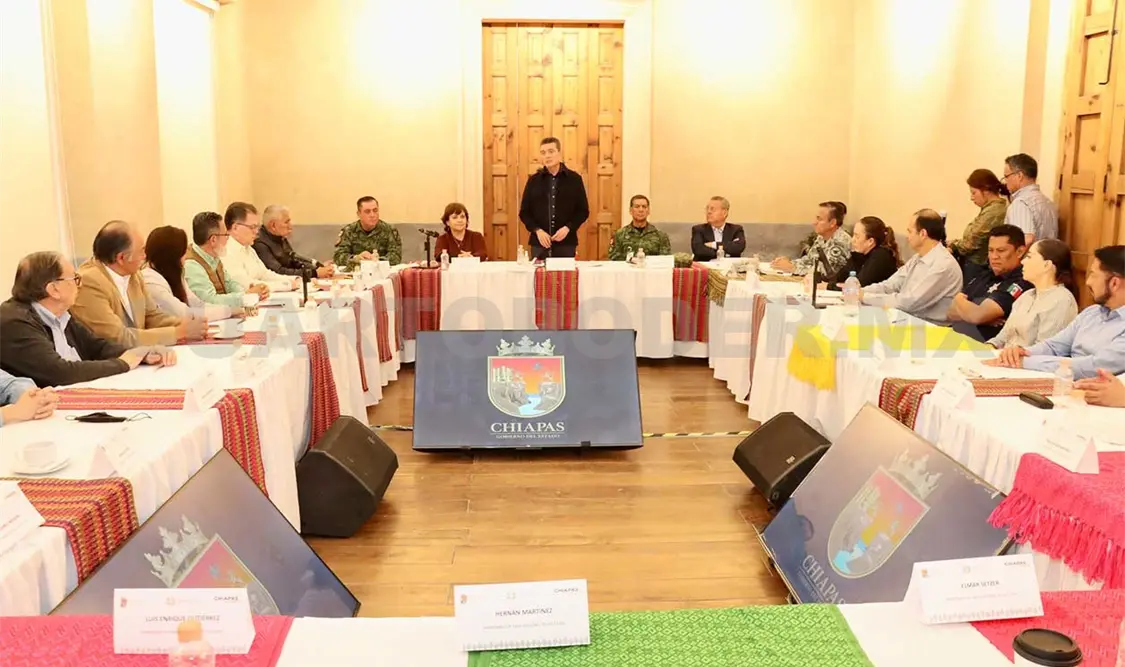 En San Cristóbal de Las Casas, el gobernador encabezó un encuentro con el empresariado para abordar el tema de la seguridad. CP