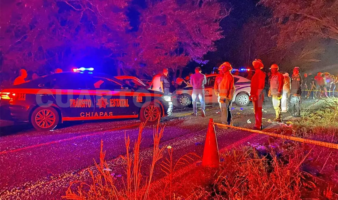 Los hechos ocurrieron la noche del miércoles en el tramo carretero Tuxtla-El Parral, a la altura del poblado Narciso Mendoza en la capital del estado. Ulises López / CP