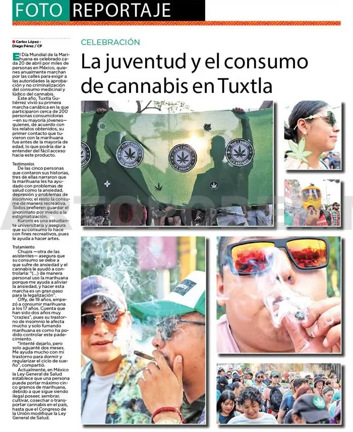 La juventud y el consumo de cannabis en Tuxtla