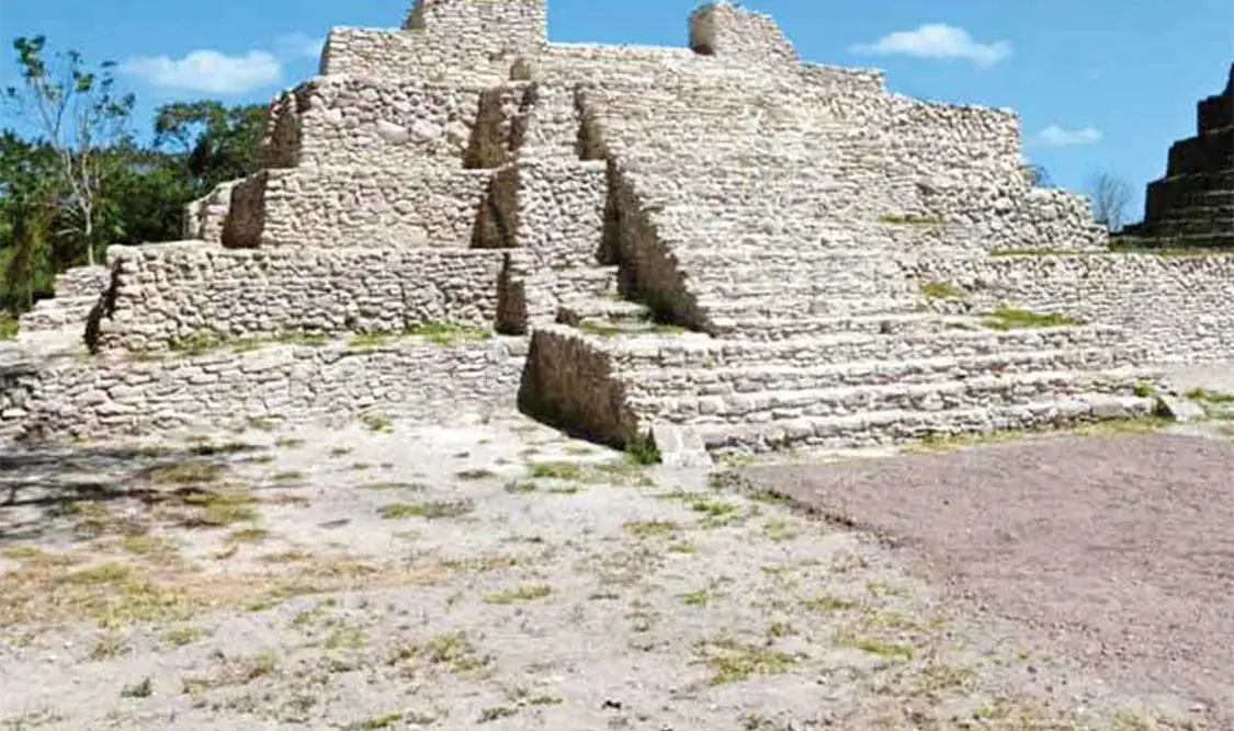 La edificación donde fueron encontrados los entierros en la zona Moral-Reforma, en Tabasco, es conocida como Estructura 18. Cortesía
