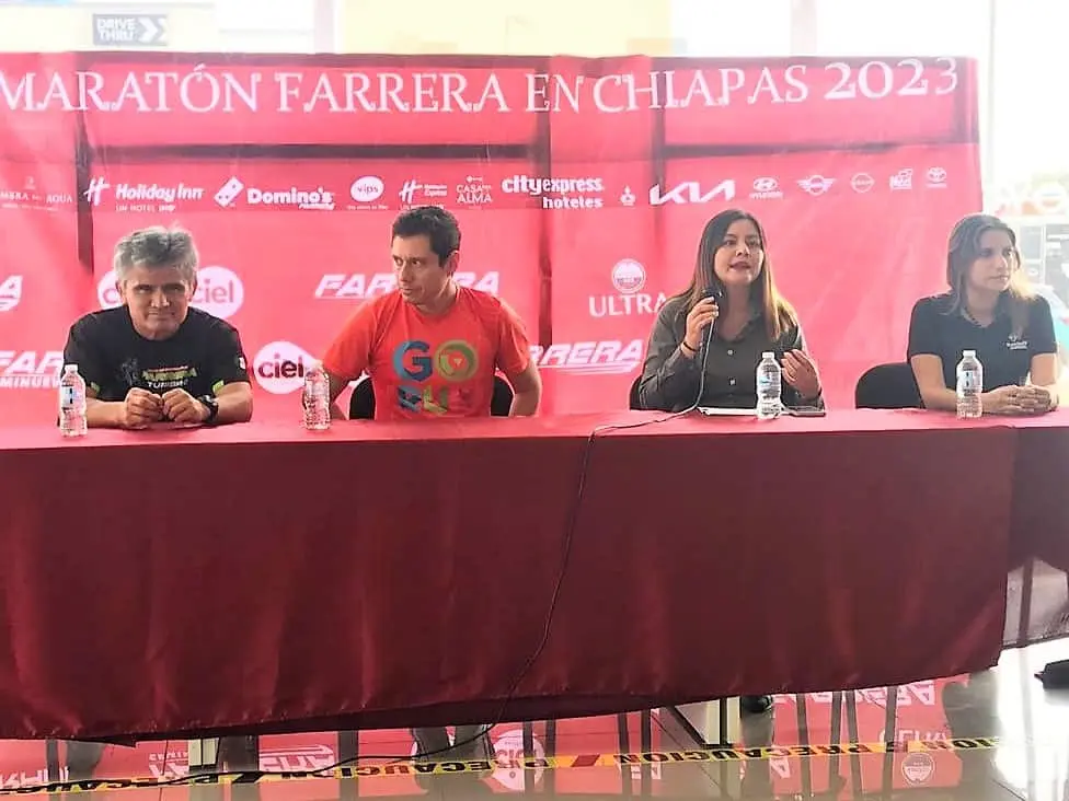 Se dirigieron a los de esta zona de Chiapas y a los vecinos deportistas de Centroamérica para promocionar el evento. Ramón García/CP