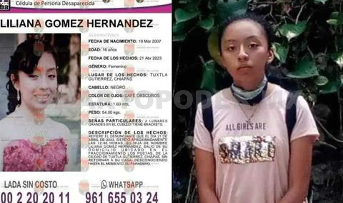Liliana salió de su casa rumbo a la escuela, pero nunca llegó. Cortesía