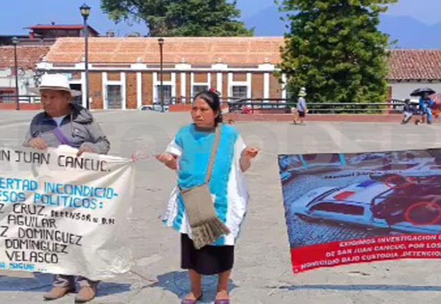 Mujeres exigen liberación de cinco recluidos