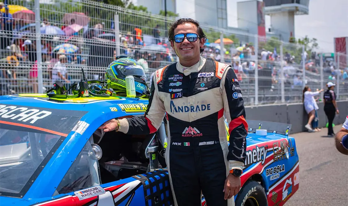 El piloto de ascendencia chiapaneca Rubén Rovelo tuvo su mejor actuación en lo que va de la temporada. Cortesía