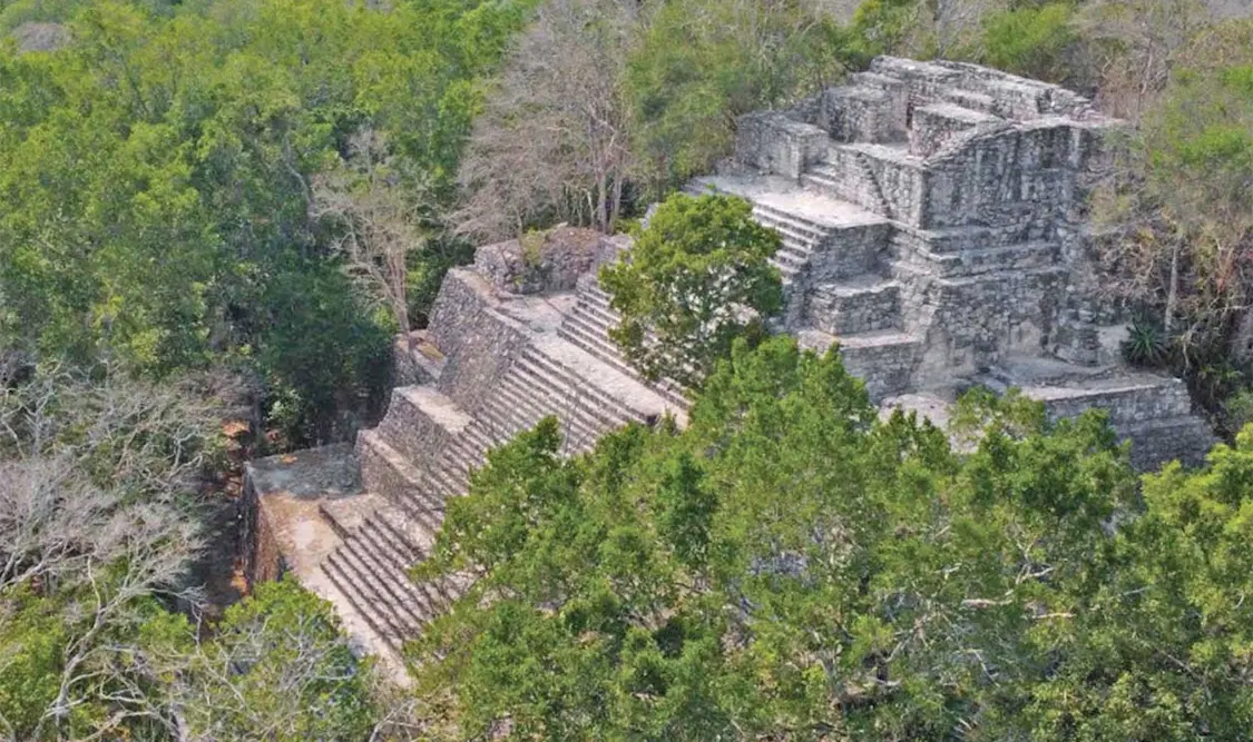 La zona arqueológica está dentro de la biosfera de Calakmul. Cortesía