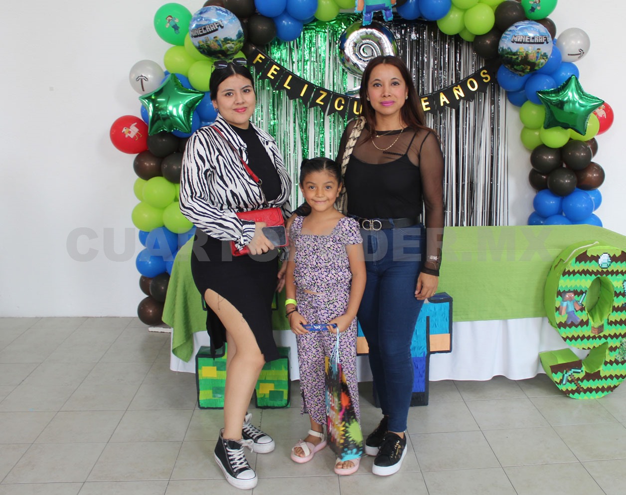 Fiesta al estilo Minecraft