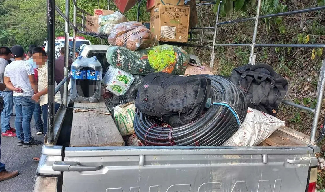 Cae un árbol sobre una camioneta en circulación