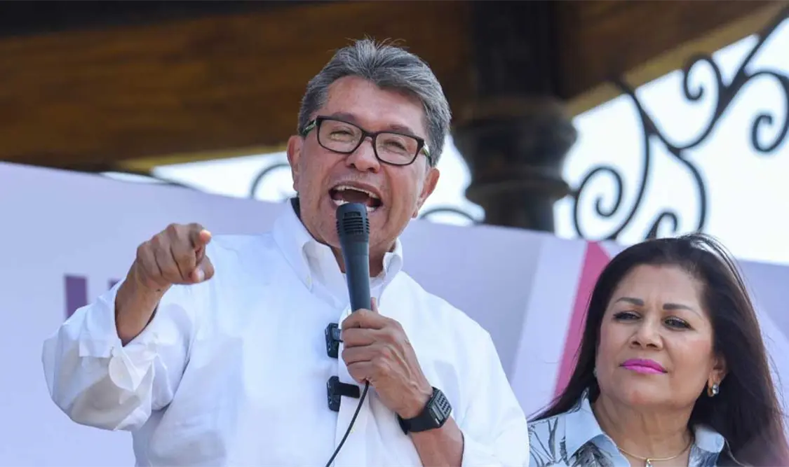 Ricardo Monreal llegó a Fresnillo, Zacatecas. Cortesía