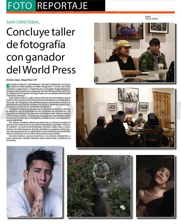 Concluye taller de fotografía con ganador del World Press