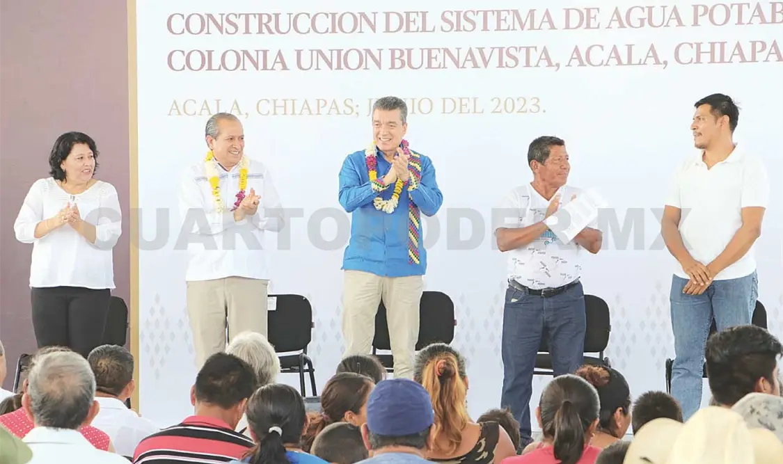 Inaugura REC sistema de agua en Villa de Acala