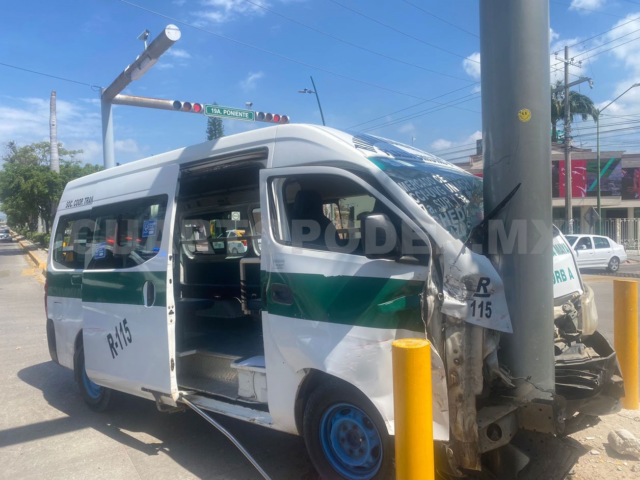 Seis heridos en choque de colectivo y