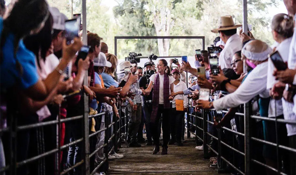 Sheinbaum presume ir arriba en encuestas