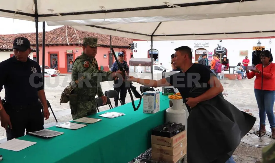 Anuncian campaña de canje de armas