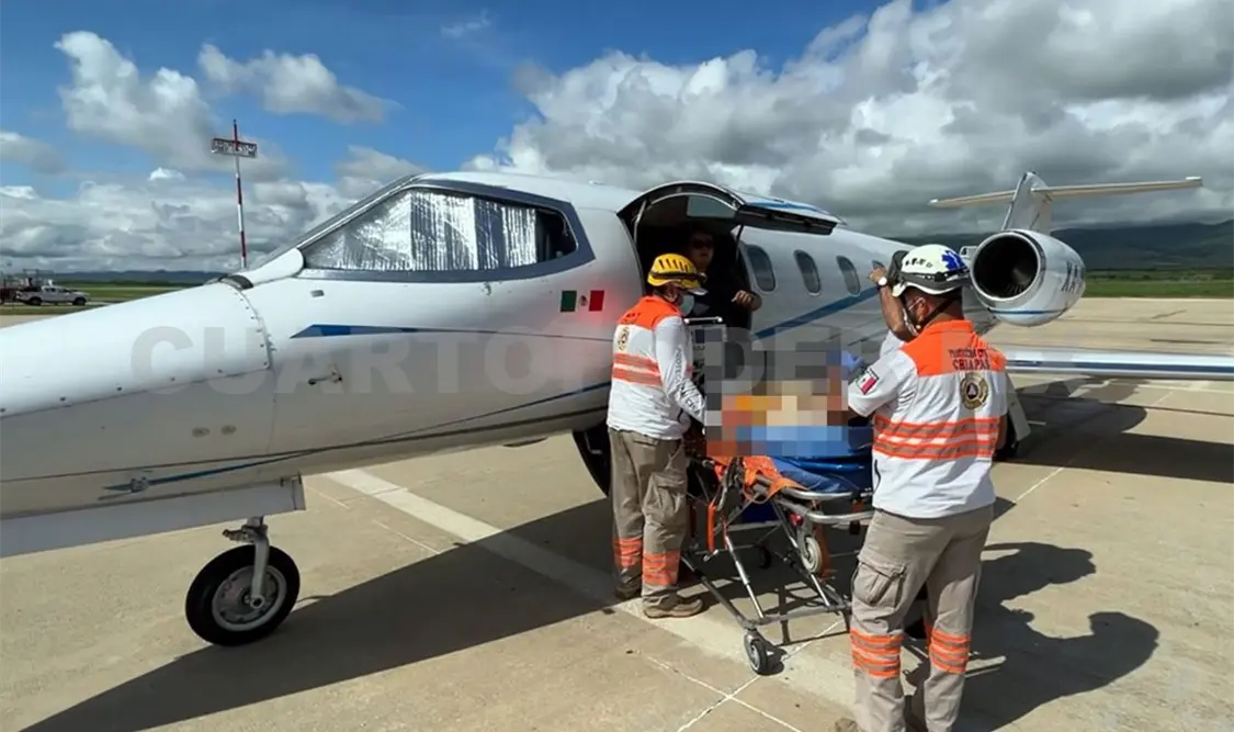 Trasladan vía aérea a EE. UU. a menor por quemaduras
