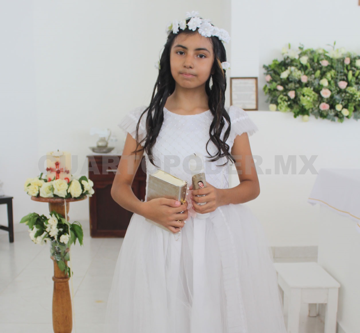 Griselda recibió la primera comunión