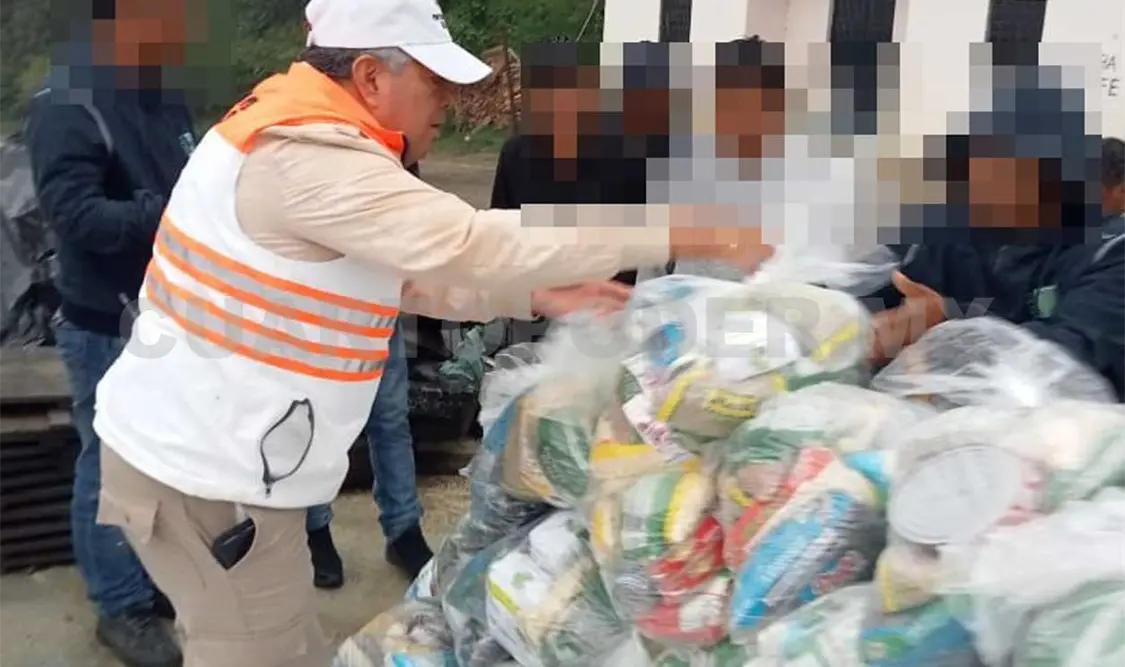 Mantienen entrega de alimentos a desplazados