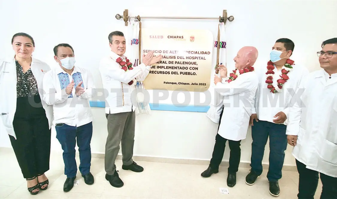 Inaugura área de Hemodiálisis en hospital de Palenque