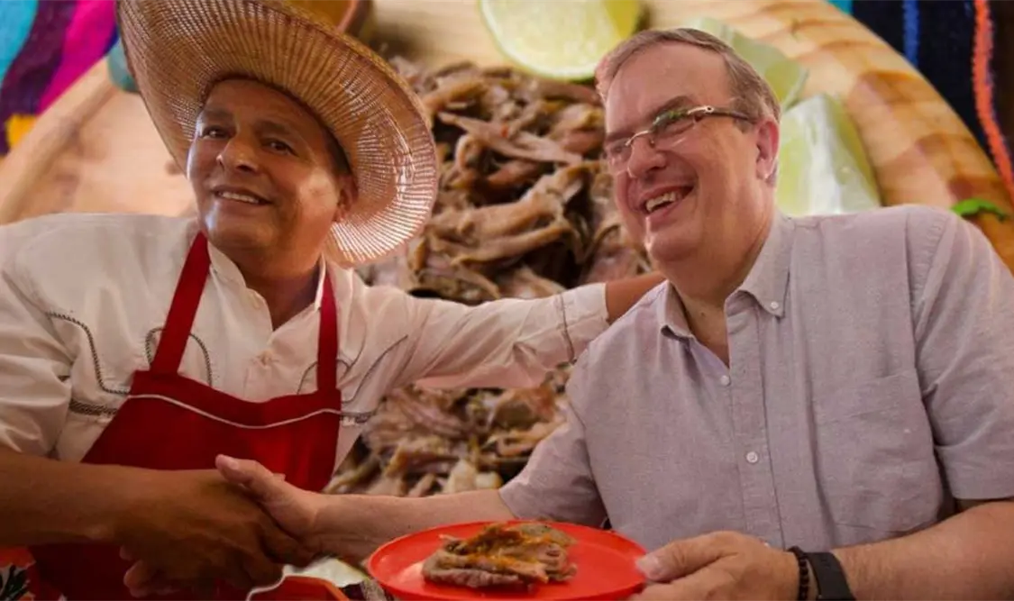 Marcelo Ebrard estuvo en Hidalgo donde hizo un recorrido como primer punto en la Feria de la Barbacoa. Twitter