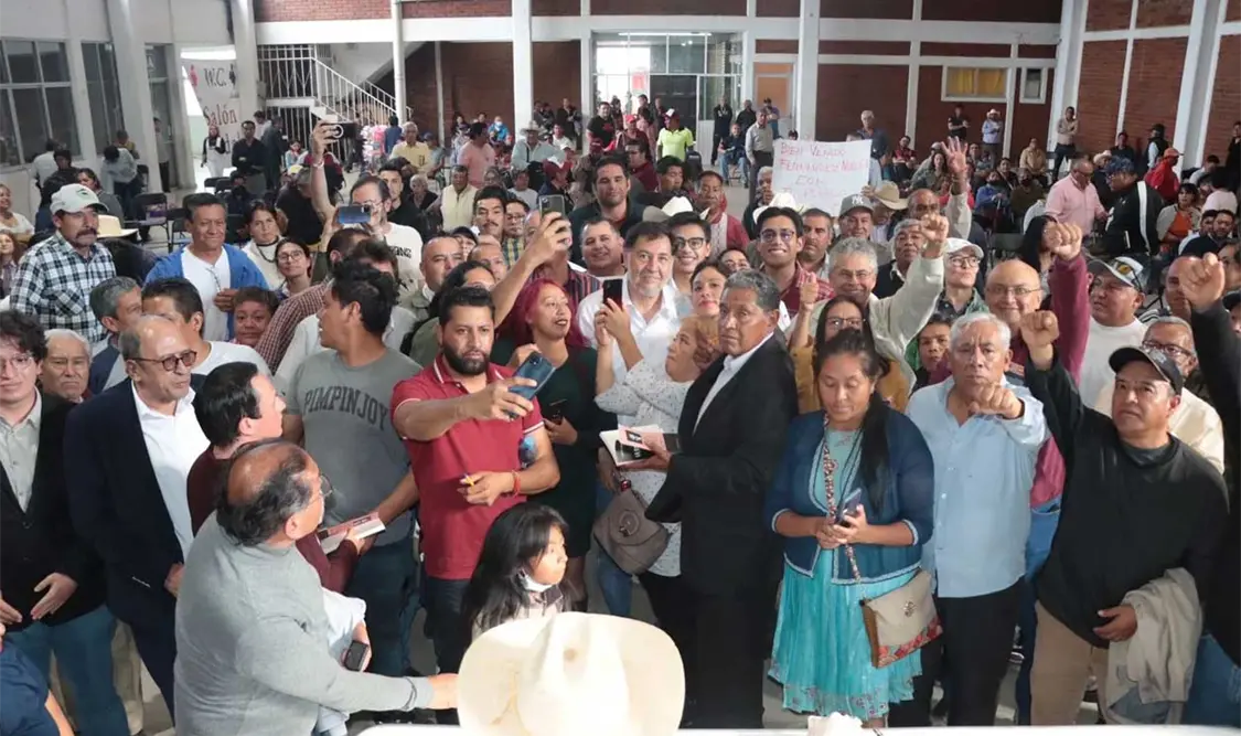 En Toluca, Noroña arremetió contra los aspirantes de la oposición a la presidencia. Cortesía