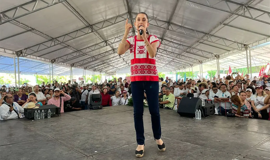 Sheinbaum llama a la unidad desde Catemaco, Veracruz