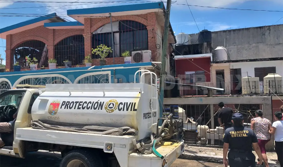 Explosión de cilindro causa severos daños