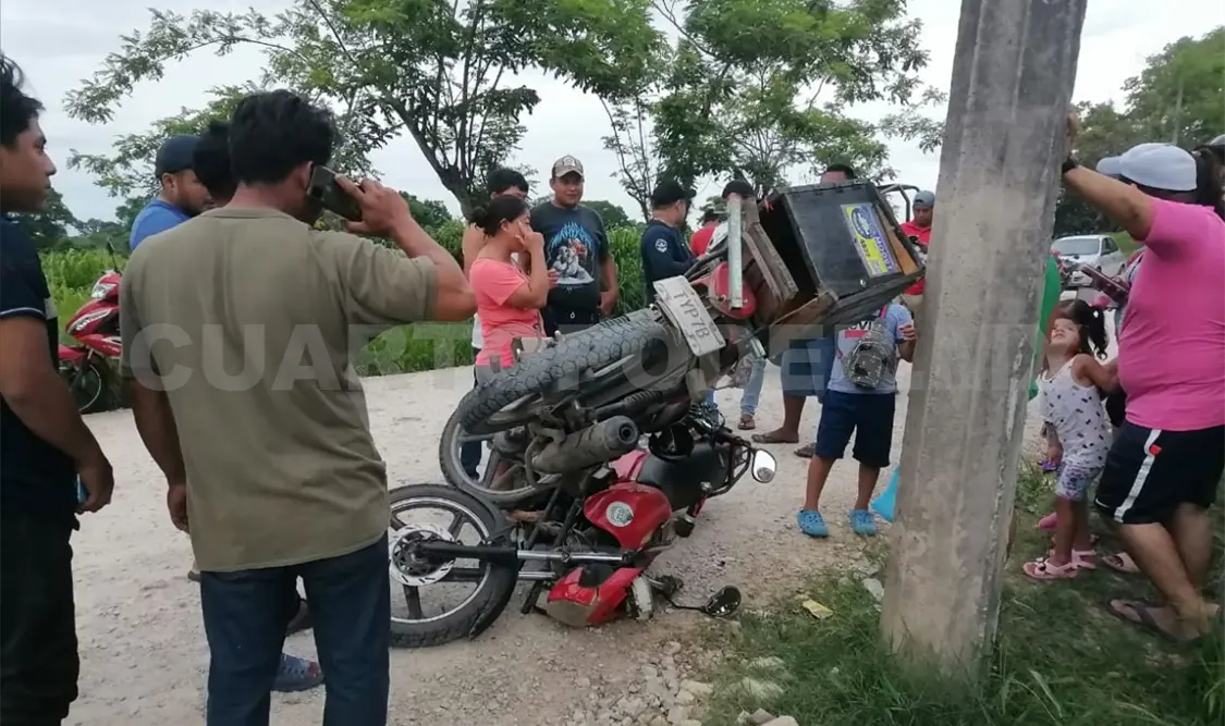 Encontronazo de motos por exceso de velocidad