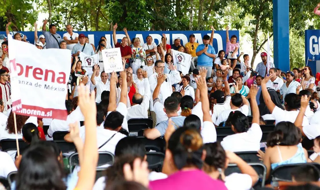Marcelo Ebrard llevó a cabo la Asamblea de Solidaridad en Quintana Roo. Twitter