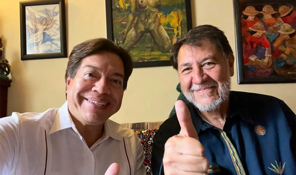 Noroña informó del encuentro en sus redes sociales. Twitter