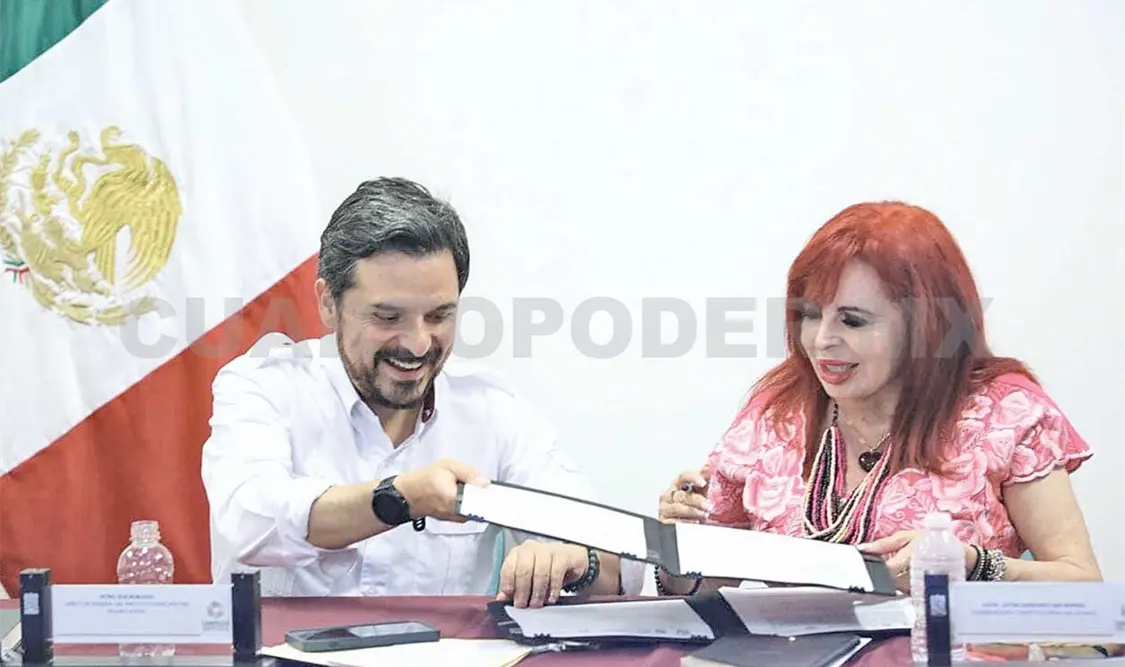 En Chiapas, Zoé Robledo tuvo un encuentro con el gobernador Rutilio Escandón Cadenas. Cortesía