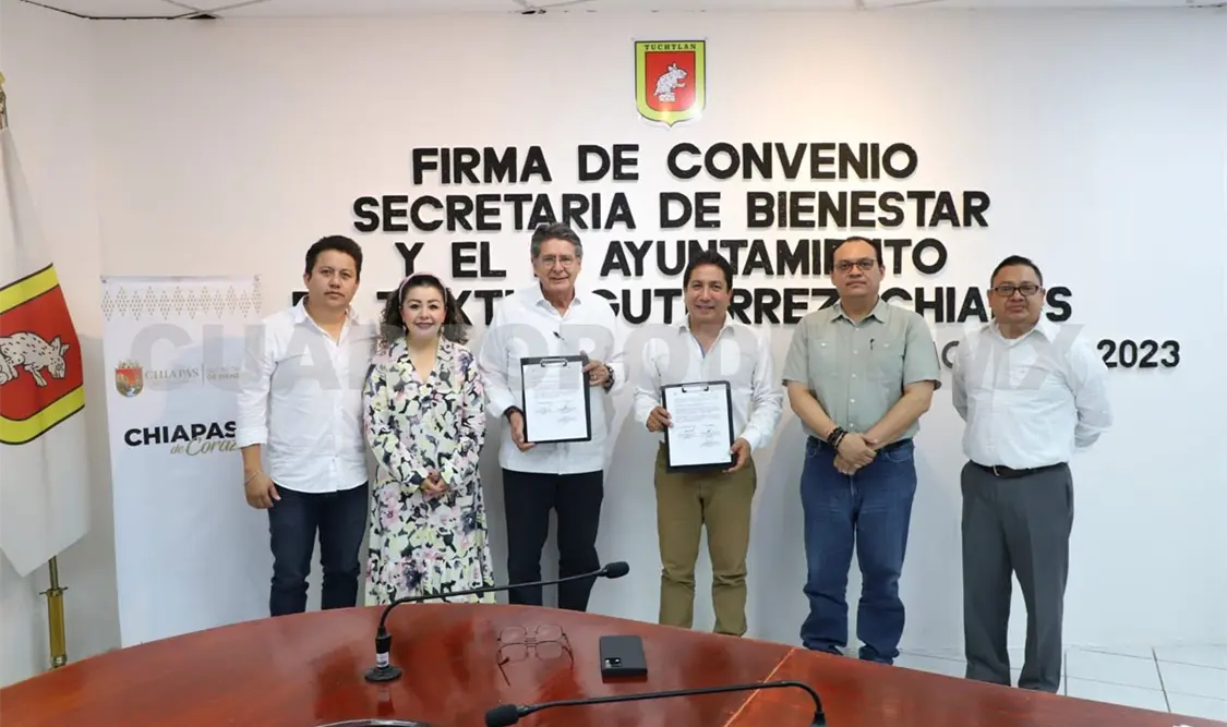 Firman convenio colaborativo a beneficio de Tuxtla