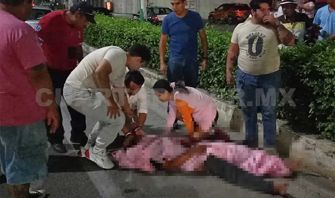 Atropellan a peatón y sale con diversas contusiones