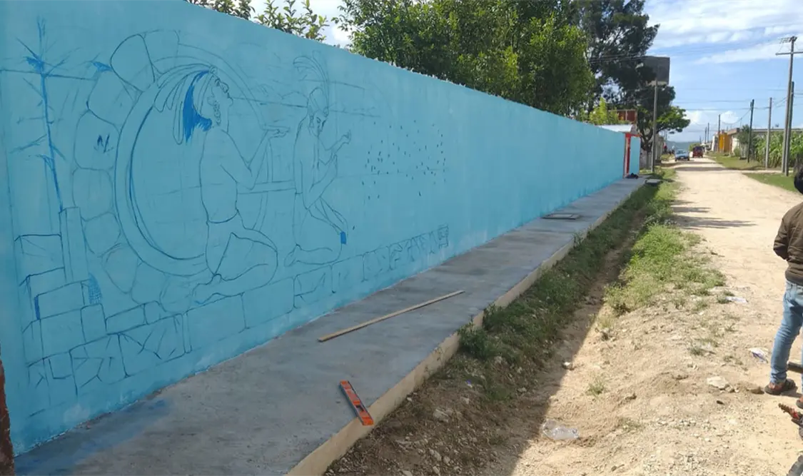 SerchArt pinta mural en Venustiano Carranza