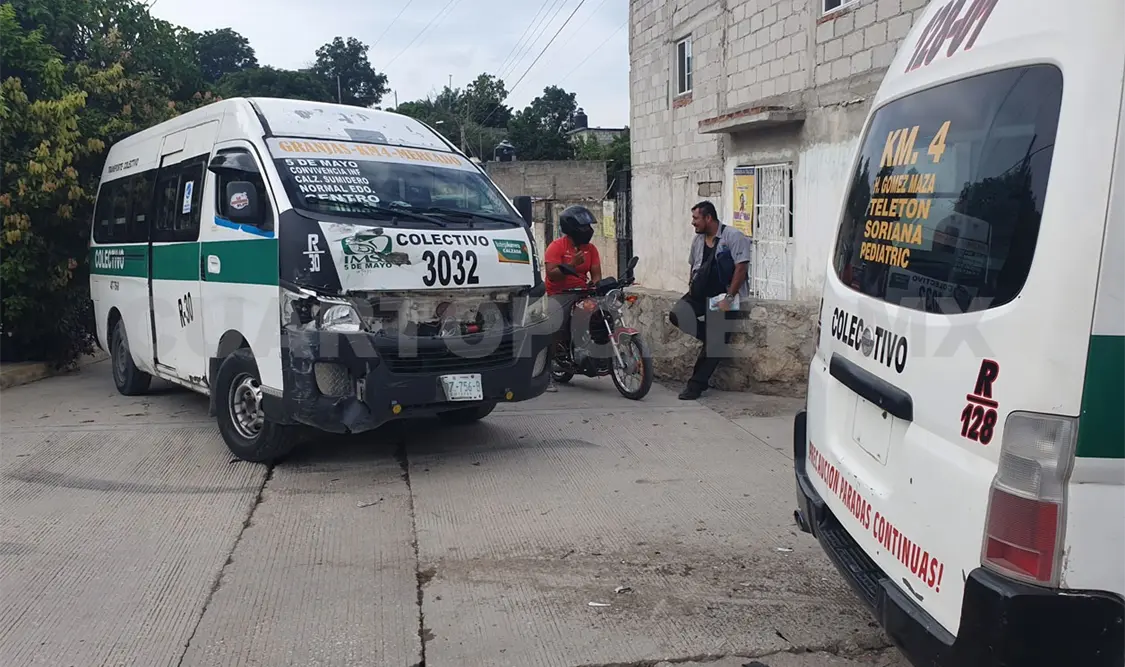 Encontronazo de colectivos salda con cinco lesionados