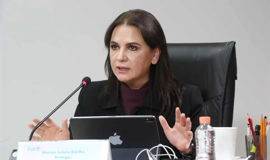 Comisionada Norma Julieta del Río Venegas presento el caso ante el pleno. Cortesía