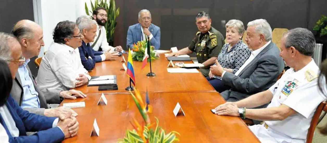 El cierre de la conferencia, presidida por los mandatarios colombiano, Gustavo Petro, y mexicano, Andrés Manuel López Obrador. Cortesía