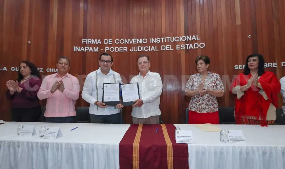 Firman PJE e Inapam convenio a favor de adultos mayores