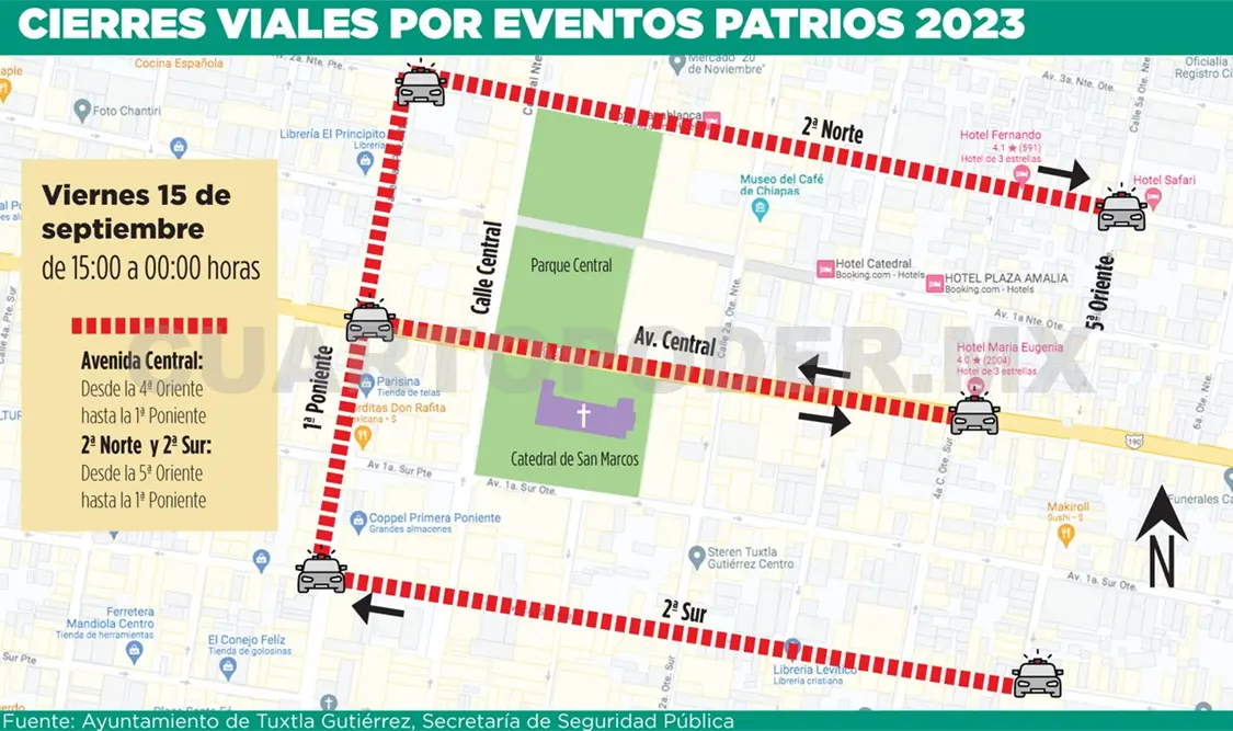 Así será el cierre de vialidades