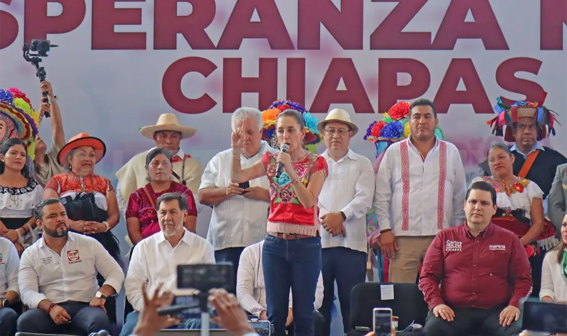 Traigo a Chiapas en el corazón: Sheinbaum