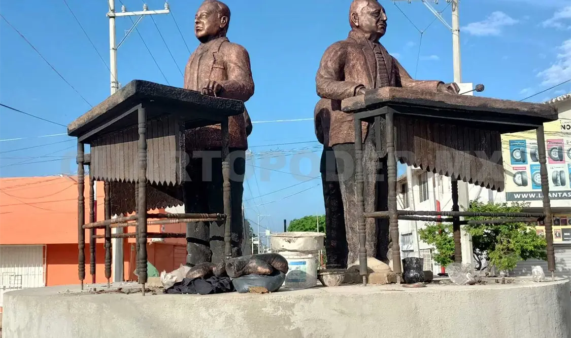 Este monumento es un homenaje a los marimbistas tonaltecos. Noel Vázquez / CP