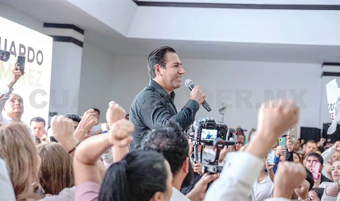 La militancia morenista de Tuxtla Gutiérrez se mostró entusiasta ante la visita de Ramírez Aguilar. CP