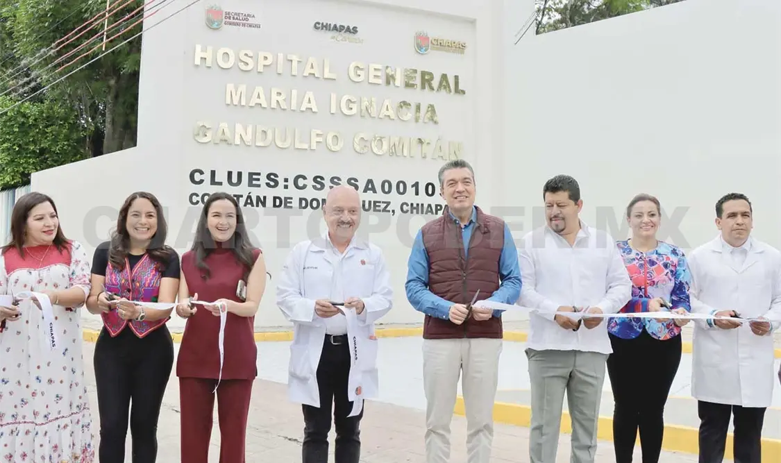 Escandón Cadenas inauguró la reconversión del Hospital General “María Ignacia Gandulfo”, en el municipio de Comitán. CP