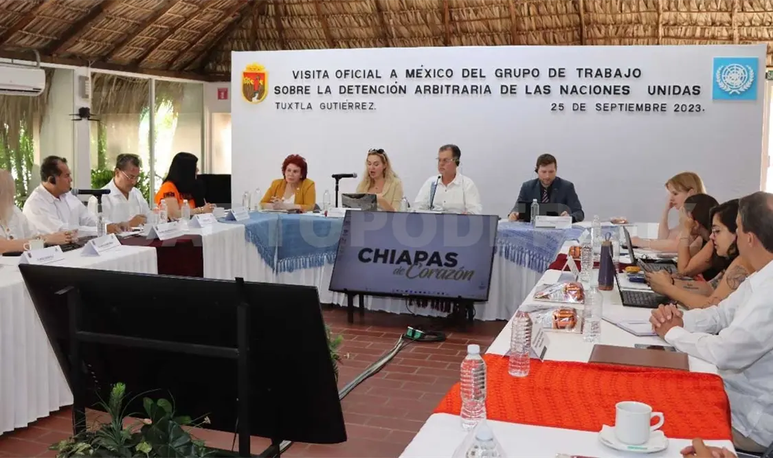 Durante su intervención, el magistrado presidente Guillermo Ramos destacó los avances realizados en la entidad chiapaneca. CP