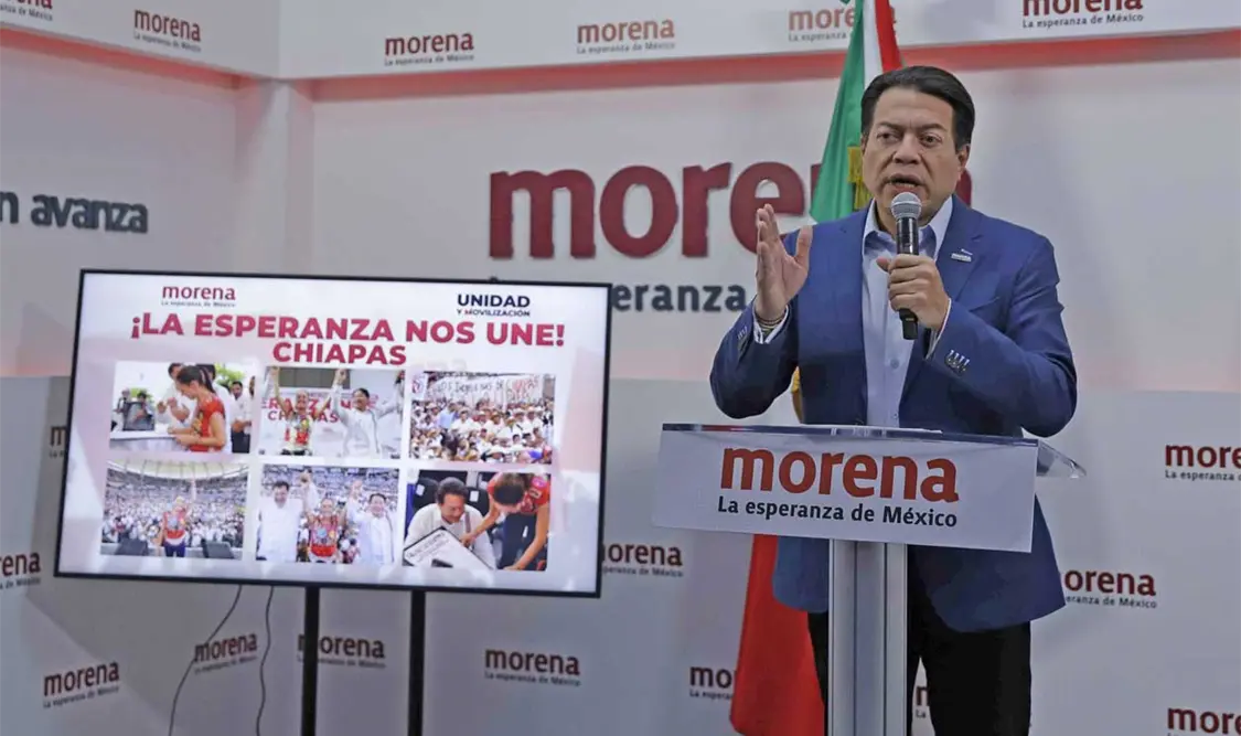 Mario Delgado también hizo un llamado a sus aliados del PT y PVEM a que se registren, ya que también podrán ser considerados. Cortesía