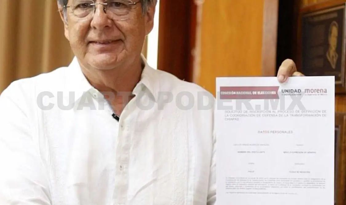 Carlos Morales se registró en el proceso de selección de coordinador de los Comités de Defensa de la 4T en Chiapas. CP