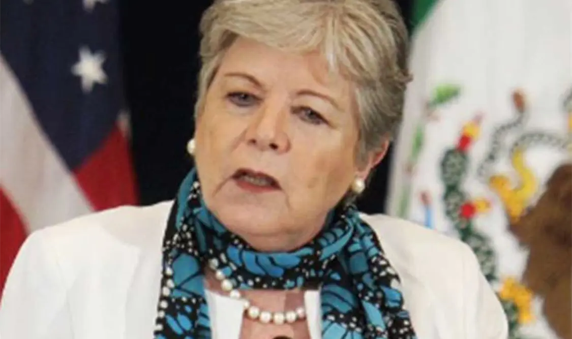 Alicia Bárcena, durante su participación en el Diálogo Económico de Alto Nivel México-Estados Unidos. Cortesía