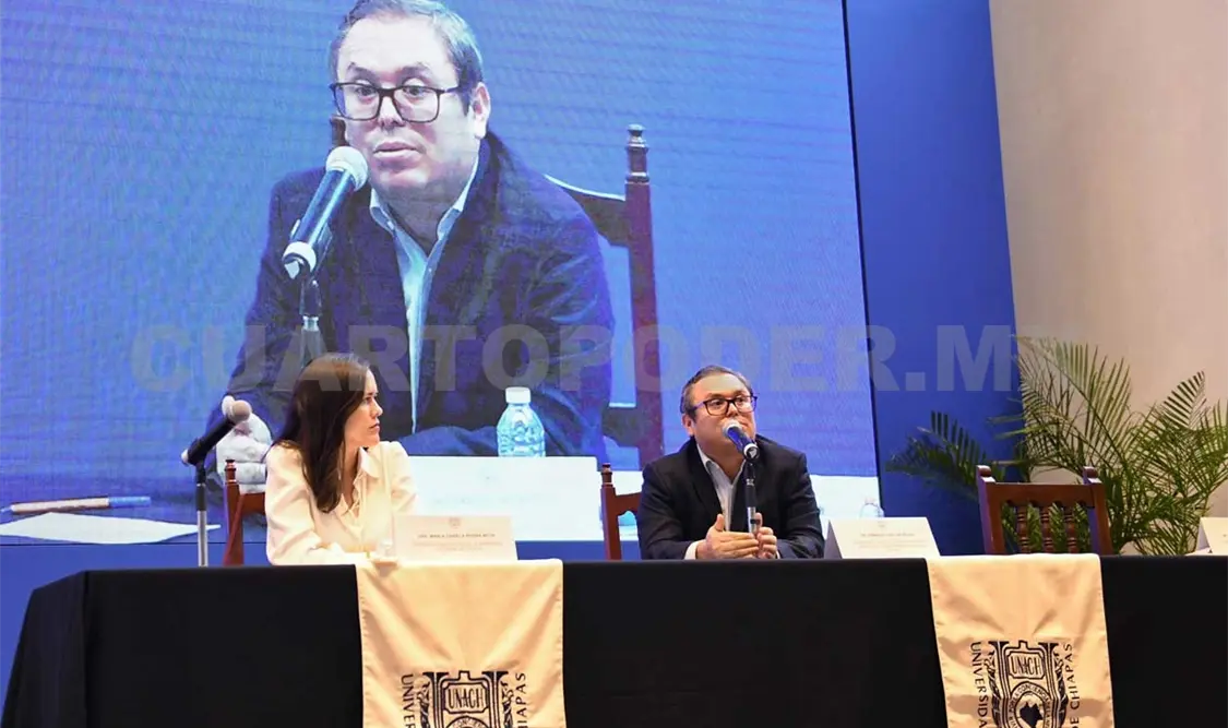 Ponencia a cargo del académico Oswaldo Chacón Rojas; forma parte del Seminario Permanente: Estrategias Anticorrupción y Prevención del Lavado de Dinero, organizado por la Unach y la UATx. CP