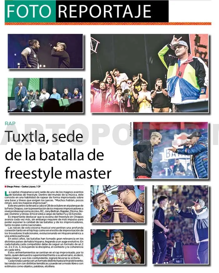 Tuxtla, sede de la batalla de freestyle master