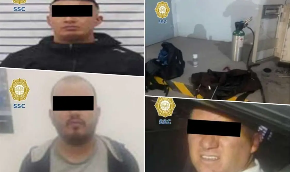 El intento de robo terminó con tres personas detenidas. Cortesía
